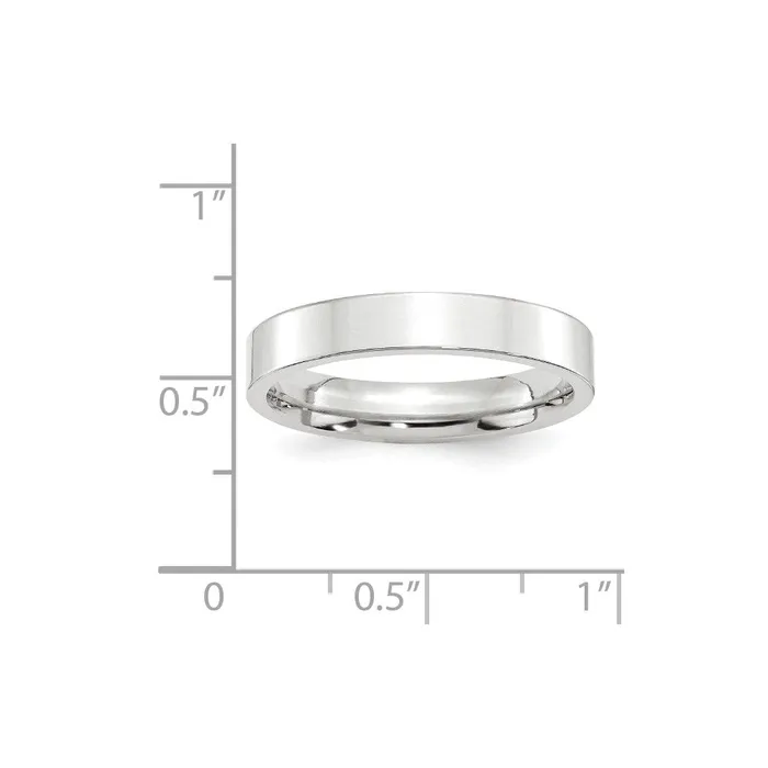 Rings Goldia Solid 10K White Gold 4mm Standard Flat Comfort Fit MensWomens Wedding Band Ring Size 125 Rings Goldia Solid 10K White Gold 4mm Standard Flat Comfort Fit MensWomens Wedding Band Ring Size 125