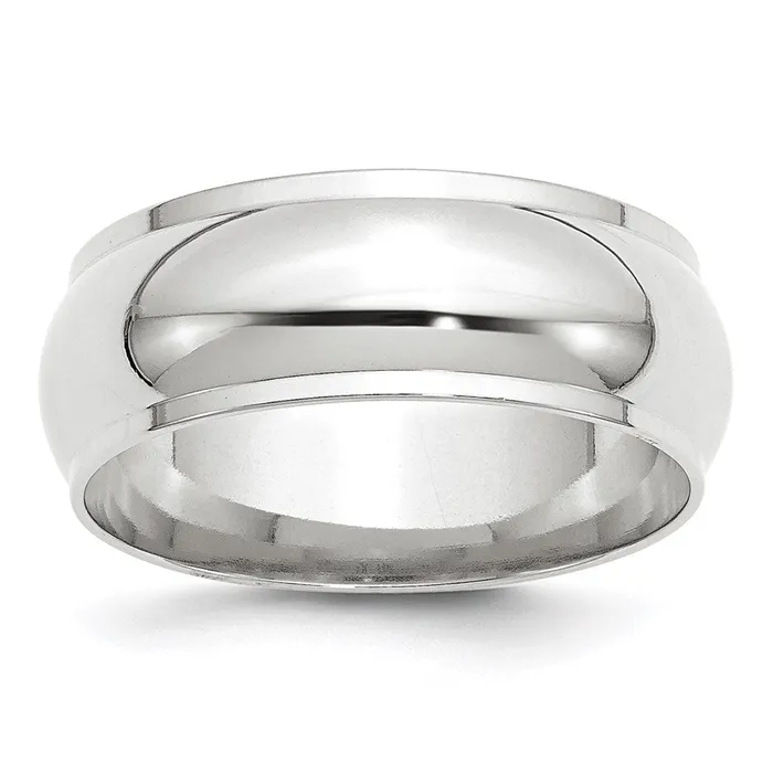 Rings Goldia Solid 10K White Gold 8mm Half Round with Edge MensWomens Wedding Band Ring Size 75 Rings Goldia Solid 10K White Gold 8mm Half Round with Edge MensWomens Wedding Band Ring Size 75