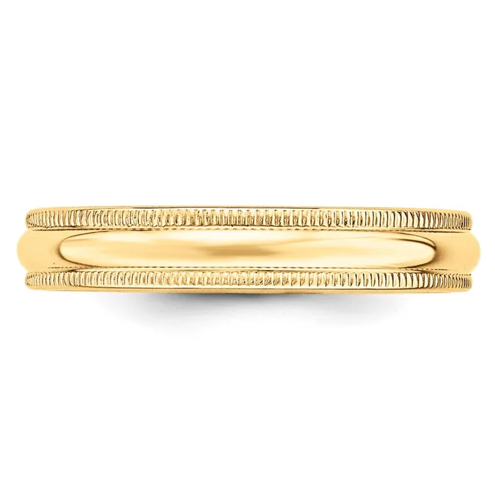 Rings Goldia Solid 10K Yellow Gold 4mm Light Weight Milgrain Half Round MensWomens Wedding Band Ring Size 115 Rings Goldia Solid 10K Yellow Gold 4mm Light Weight Milgrain Half Round MensWomens Wedding Band Ring Size 115