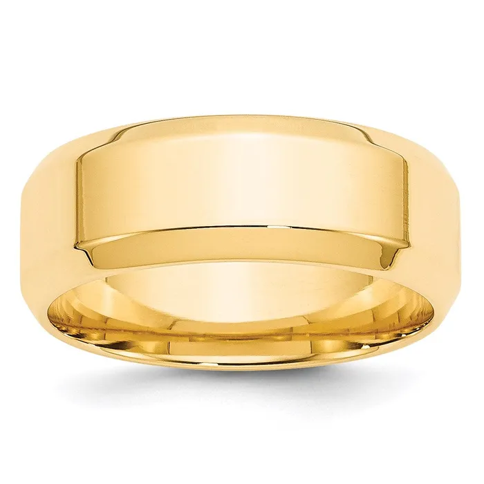Rings Goldia Solid 10K Yellow Gold 8mm Bevel Edge Comfort Fit MensWomens Wedding Band Ring Size 6 Rings Goldia Solid 10K Yellow Gold 8mm Bevel Edge Comfort Fit MensWomens Wedding Band Ring Size 6