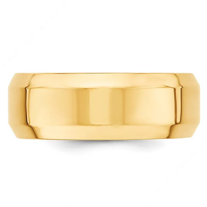 Rings Goldia Solid 10K Yellow Gold 8mm Bevel Edge Comfort Fit MensWomens Wedding Band Ring Size 6 Rings Goldia Solid 10K Yellow Gold 8mm Bevel Edge Comfort Fit MensWomens Wedding Band Ring Size 6
