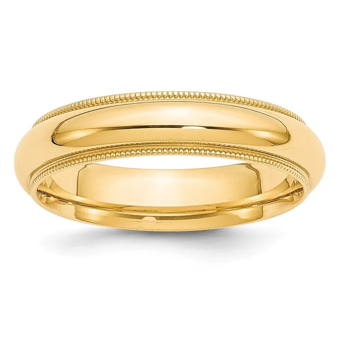 Rings Goldia Solid 14K Yellow Gold 5mm Milgrain Comfort Wedding MensWomens Wedding Band Ring Size 45 Rings Goldia Solid 14K Yellow Gold 5mm Milgrain Comfort Wedding MensWomens Wedding Band Ring Size 45
