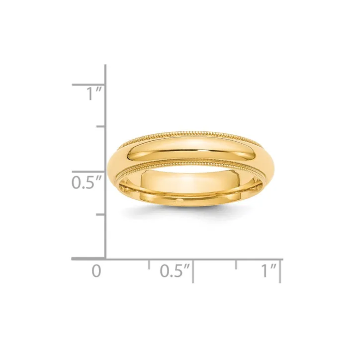 Rings Goldia Solid 14K Yellow Gold 5mm Milgrain Comfort Wedding MensWomens Wedding Band Ring Size 45 Rings Goldia Solid 14K Yellow Gold 5mm Milgrain Comfort Wedding MensWomens Wedding Band Ring Size 45