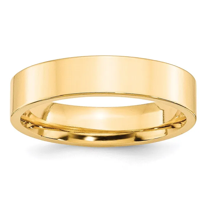 Rings Goldia Solid 14K Yellow Gold 5mm Standard Flat Comfort Fit MensWomens Wedding Band Ring Size 45 Rings Goldia Solid 14K Yellow Gold 5mm Standard Flat Comfort Fit MensWomens Wedding Band Ring Size 45
