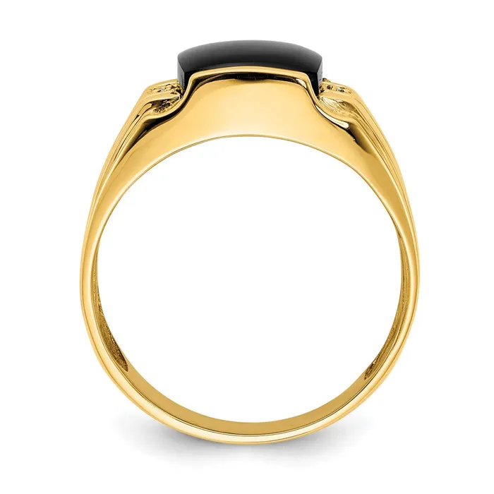 Rings Goldia Solid 14k Yellow Gold A Simulated CZ mens Ring