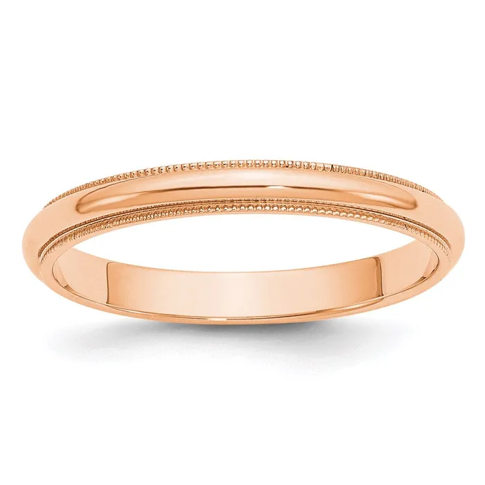 Rings Goldia Solid 14K Yellow Gold Rose Gold 3mm Milgrain HalfRound Wedding MensWomens Wedding Band Ring Size 10 Rings Goldia Solid 14K Yellow Gold Rose Gold 3mm Milgrain HalfRound Wedding MensWomens Wedding Band Ring Size 10