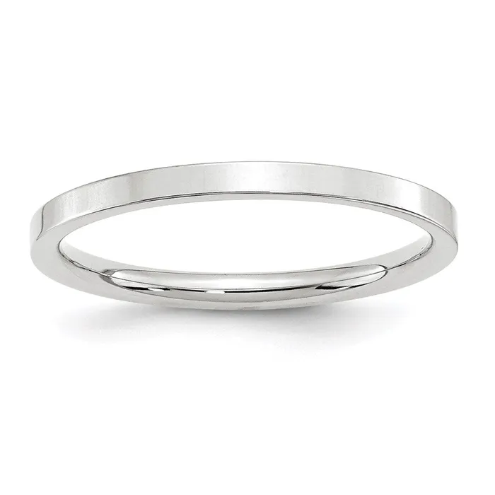 Rings Goldia Solid 18K White Gold 2mm Standard Flat Comfort Fit MensWomens Wedding Band Ring Size 105 Rings Goldia Solid 18K White Gold 2mm Standard Flat Comfort Fit MensWomens Wedding Band Ring Size 105