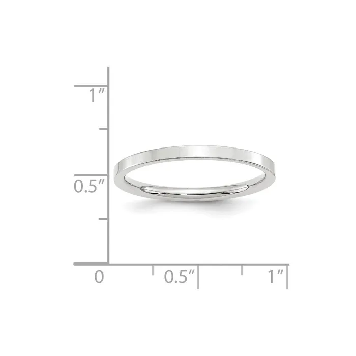Rings Goldia Solid 18K White Gold 2mm Standard Flat Comfort Fit MensWomens Wedding Band Ring Size 105 Rings Goldia Solid 18K White Gold 2mm Standard Flat Comfort Fit MensWomens Wedding Band Ring Size 105