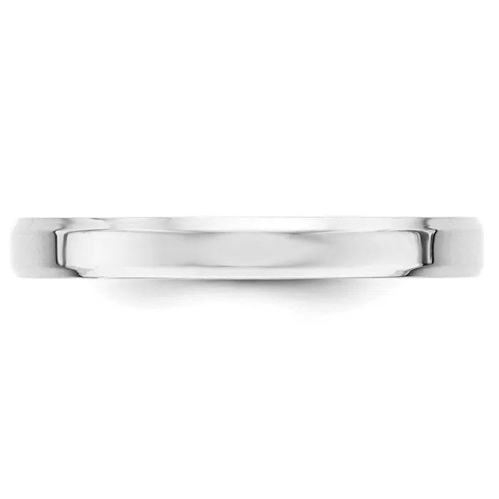 Rings Goldia Solid 18K White Gold 3mm Bevel Edge Comfort Fit MensWomens Wedding Band Ring Size 8 Rings Goldia Solid 18K White Gold 3mm Bevel Edge Comfort Fit MensWomens Wedding Band Ring Size 8