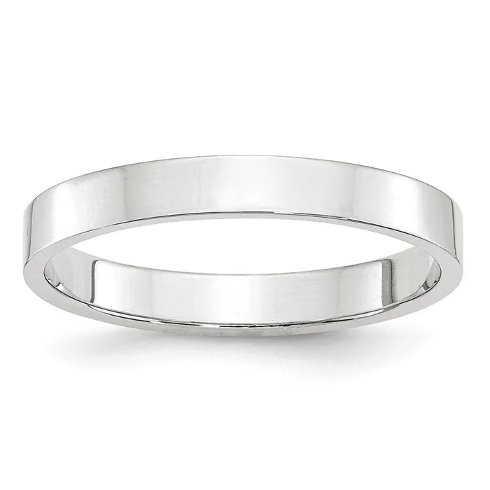 Rings Goldia Solid 18K White Gold 3mm Light Weight Flat MensWomens Wedding Band Ring Size 135 Rings Goldia Solid 18K White Gold 3mm Light Weight Flat MensWomens Wedding Band Ring Size 135