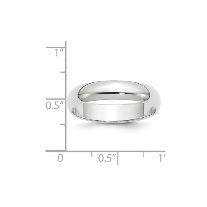Rings Goldia Solid 18K White Gold 5mm Half Round MensWomens Wedding Band Ring Size 125 Rings Goldia Solid 18K White Gold 5mm Half Round MensWomens Wedding Band Ring Size 125