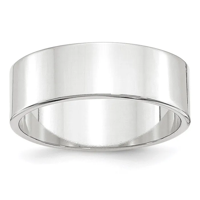 Rings Goldia Solid 18K White Gold 7mm Light Weight Flat MensWomens Wedding Band Ring Size 135 Rings Goldia Solid 18K White Gold 7mm Light Weight Flat MensWomens Wedding Band Ring Size 135