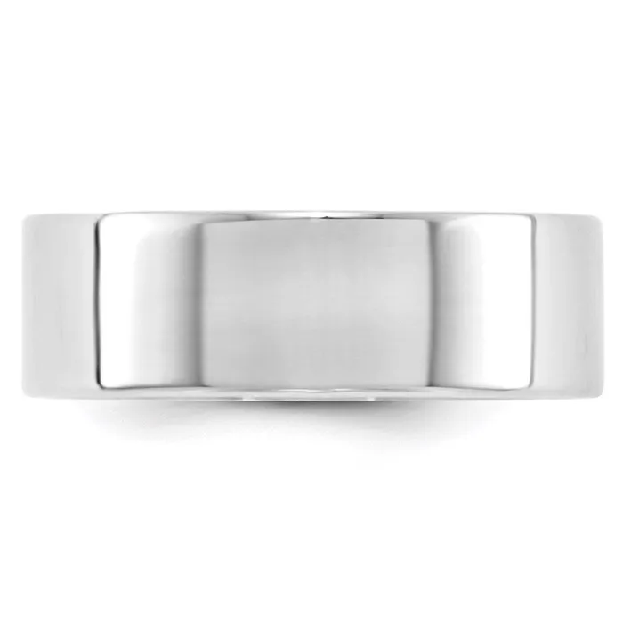 Rings Goldia Solid 18K White Gold 7mm Light Weight Flat MensWomens Wedding Band Ring Size 135 Rings Goldia Solid 18K White Gold 7mm Light Weight Flat MensWomens Wedding Band Ring Size 135
