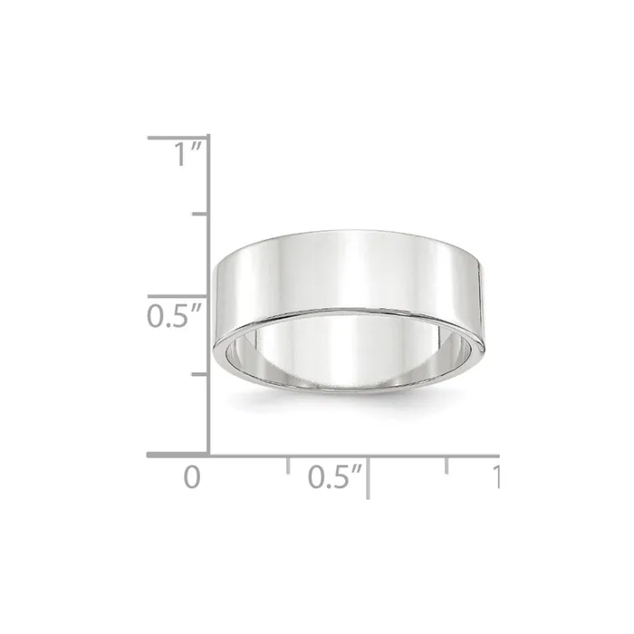 Rings Goldia Solid 18K White Gold 7mm Light Weight Flat MensWomens Wedding Band Ring Size 135 Rings Goldia Solid 18K White Gold 7mm Light Weight Flat MensWomens Wedding Band Ring Size 135