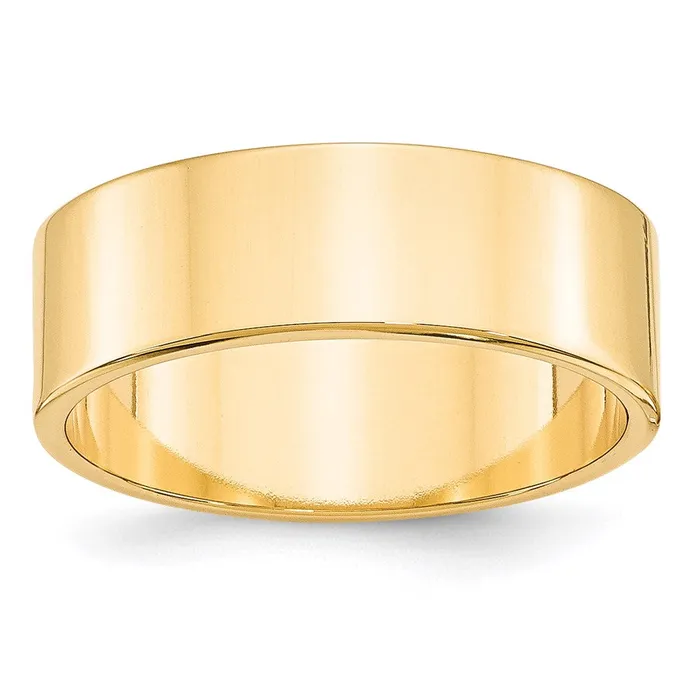 Rings Goldia Solid 18K Yellow Gold 7mm Light Weight Flat MensWomens Wedding Band Ring Size 135 Rings Goldia Solid 18K Yellow Gold 7mm Light Weight Flat MensWomens Wedding Band Ring Size 135