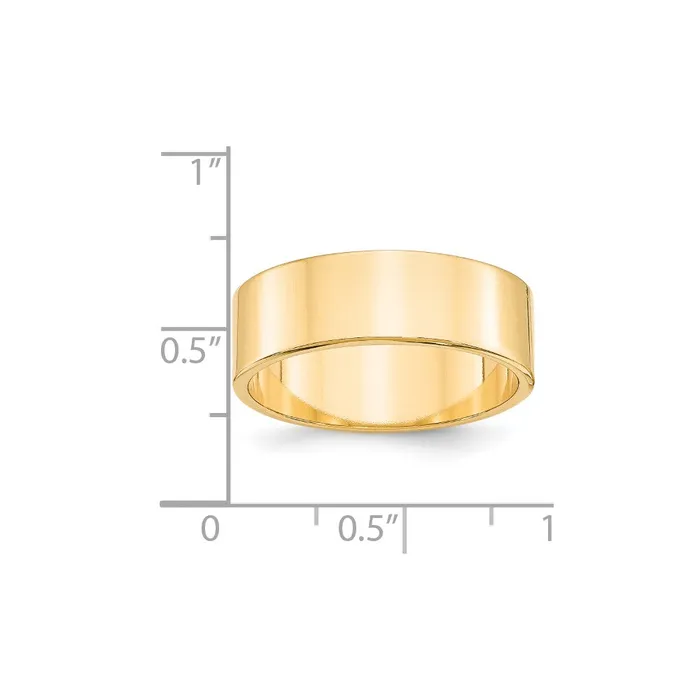 Rings Goldia Solid 18K Yellow Gold 7mm Light Weight Flat MensWomens Wedding Band Ring Size 135 Rings Goldia Solid 18K Yellow Gold 7mm Light Weight Flat MensWomens Wedding Band Ring Size 135