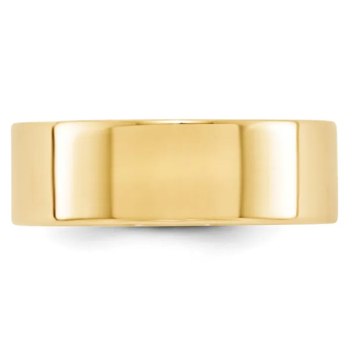 Rings Goldia Solid 18K Yellow Gold 7mm Light Weight Flat MensWomens Wedding Band Ring Size 55 Rings Goldia Solid 18K Yellow Gold 7mm Light Weight Flat MensWomens Wedding Band Ring Size 55