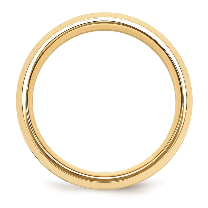 Rings Goldia Solid 18K Yellow Gold TwoTone 6mm Domed Size 6 Wedding MensWomens Wedding Band Ring Rings Goldia Solid 18K Yellow Gold TwoTone 6mm Domed Size 6 Wedding MensWomens Wedding Band Ring