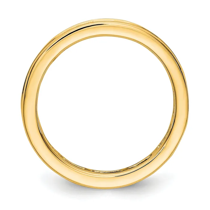 Rings Goldia Solid Real 14k Polished 1ct Princess Channel Set CZ Eternity Wedding Band Ring