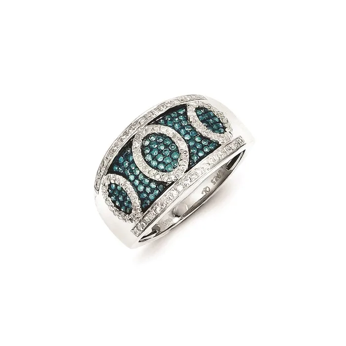 Rings Goldia Sterling Silver Blue and White Diamond Ring