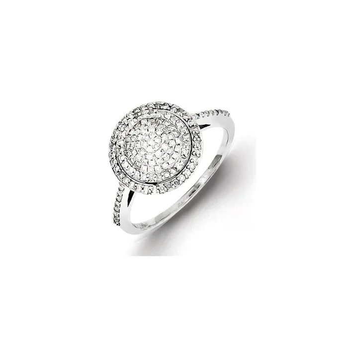 Rings Goldia Sterling Silver Diamond Round Shaped Ring