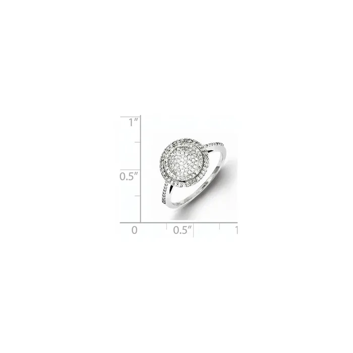 Rings Goldia Sterling Silver Diamond Round Shaped Ring