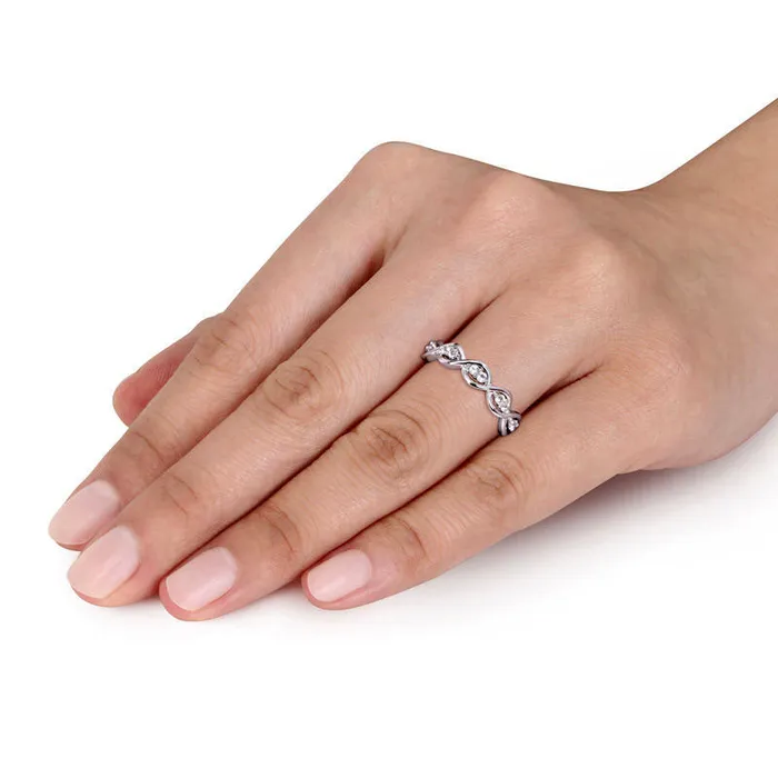Rings Goldia White Sapphire Duo Twist Ring in Solid 14K White Gold Rings Goldia White Sapphire Duo Twist Ring in Solid 14K White Gold