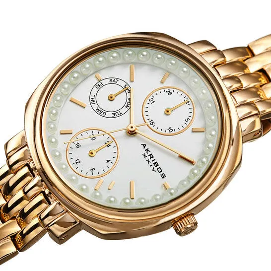 Rings JMS always Original Akribos XXIV Quartz White Dial Yellow Goldtone Ladies Watch AK1114YG Rings JMS always Original Akribos XXIV Quartz White Dial Yellow Goldtone Ladies Watch AK1114YG