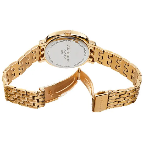 Rings JMS always Original Akribos XXIV Quartz White Dial Yellow Goldtone Ladies Watch AK1114YG Rings JMS always Original Akribos XXIV Quartz White Dial Yellow Goldtone Ladies Watch AK1114YG