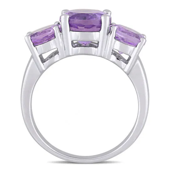 Rings JMS always Original Amour 3 38 CT TGW Amethyst 3 Stone Ring in Sterling Silver Rings JMS always Original Amour 3 38 CT TGW Amethyst 3 Stone Ring in Sterling Silver