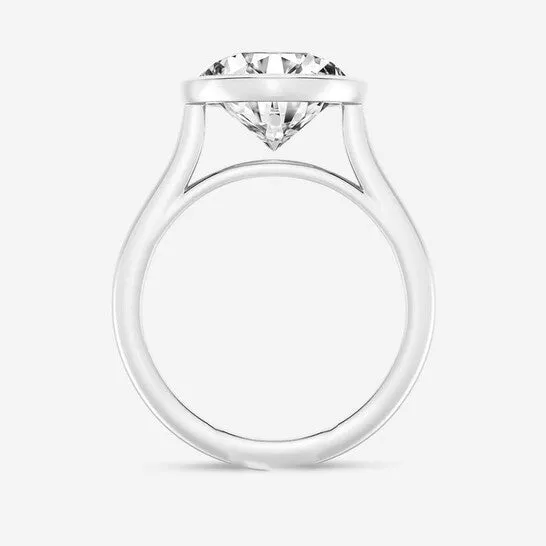 Rings JMS always Original Brilliant Diamond 5 cttw RoundCut Lab Grown Diamond Bezel Set Solitaire Engagement Ring in Platinum FGVSSI Rings JMS always Original Brilliant Diamond 5 cttw RoundCut Lab Grown Diamond Bezel Set Solitaire Engagement Ring in Platinum FGVSSI