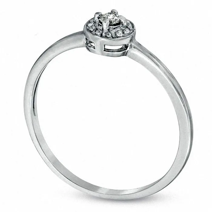 Rings Natural Diamond Accent Promise Ring in Solid 10K White Gold Goldia Rings Natural Diamond Accent Promise Ring in Solid 10K White Gold Goldia