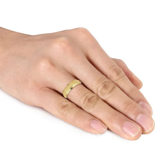 Rings Original Amour Mens 6mm Antique Filigree Wedding Band in 14k Yellow Gold JMS always Rings Original Amour Mens 6mm Antique Filigree Wedding Band in 14k Yellow Gold JMS always