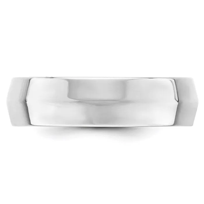 Rings Solid 14K White Gold 6mm Knife Edge Comfort Fit MensWomens Wedding Band Ring Size 4 Goldia Rings Solid 14K White Gold 6mm Knife Edge Comfort Fit MensWomens Wedding Band Ring Size 4 Goldia