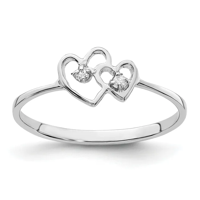 Rings Solid 14k White Gold A Simulated CZ Ring Goldia