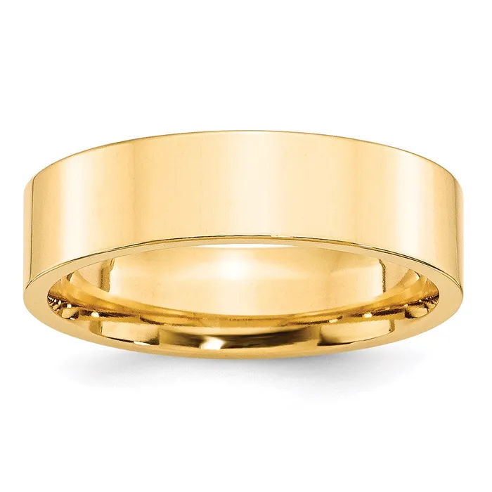 Rings Solid 14K Yellow Gold 6mm Standard Flat Comfort Fit MensWomens Wedding Band Ring Size 95 Goldia Rings Solid 14K Yellow Gold 6mm Standard Flat Comfort Fit MensWomens Wedding Band Ring Size 95 Goldia
