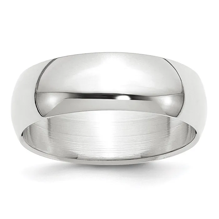 Rings Solid 14K Yellow Gold White Gold 7mm HalfRound MensWomens Wedding Band Ring Size 45 Goldia Rings Solid 14K Yellow Gold White Gold 7mm HalfRound MensWomens Wedding Band Ring Size 45 Goldia
