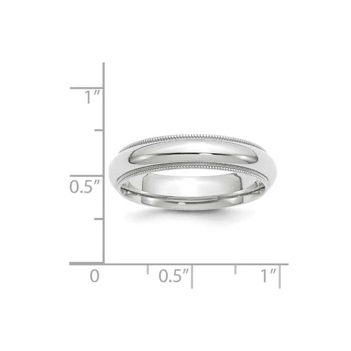 Rings Solid 18K White Gold 5mm Milgrain Comfort Fit MensWomens Wedding Band Ring Size 4 Goldia Rings Solid 18K White Gold 5mm Milgrain Comfort Fit MensWomens Wedding Band Ring Size 4 Goldia