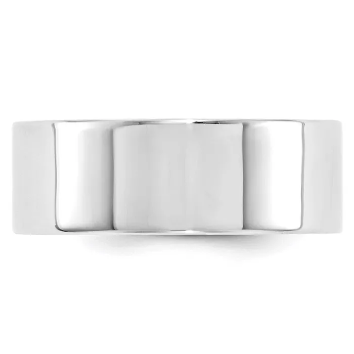 Rings Solid 18K White Gold 8mm Standard Flat Comfort Fit MensWomens Wedding Band Ring Size 135 Goldia Rings Solid 18K White Gold 8mm Standard Flat Comfort Fit MensWomens Wedding Band Ring Size 135 Goldia
