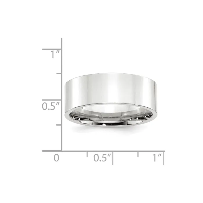 Rings Solid 18K White Gold 8mm Standard Flat Comfort Fit MensWomens Wedding Band Ring Size 135 Goldia Rings Solid 18K White Gold 8mm Standard Flat Comfort Fit MensWomens Wedding Band Ring Size 135 Goldia