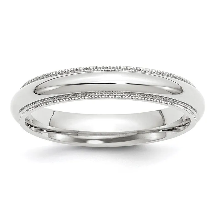 Solid 10K White Gold 4mm Milgrain Comfort Fit MensWomens Wedding Band Ring Size 115 Goldia Rings Solid 10K White Gold 4mm Milgrain Comfort Fit MensWomens Wedding Band Ring Size 115 Goldia Rings