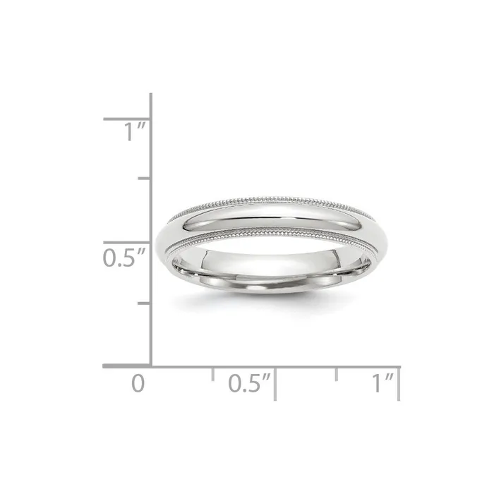 Solid 10K White Gold 4mm Milgrain Comfort Fit MensWomens Wedding Band Ring Size 115 Goldia Rings Solid 10K White Gold 4mm Milgrain Comfort Fit MensWomens Wedding Band Ring Size 115 Goldia Rings
