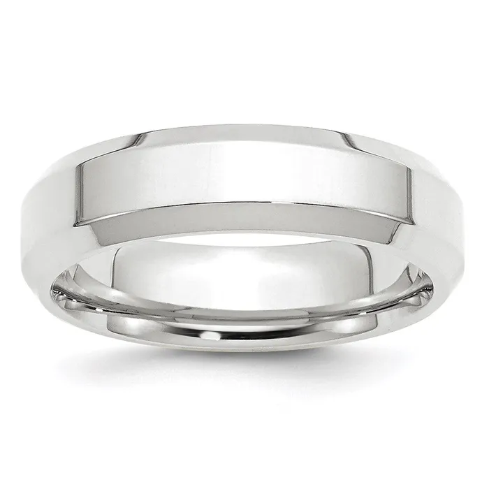 Solid 10K White Gold 6mm Bevel Edge Comfort Fit MensWomens Wedding Band Ring Size 65 Goldia Rings Solid 10K White Gold 6mm Bevel Edge Comfort Fit MensWomens Wedding Band Ring Size 65 Goldia Rings