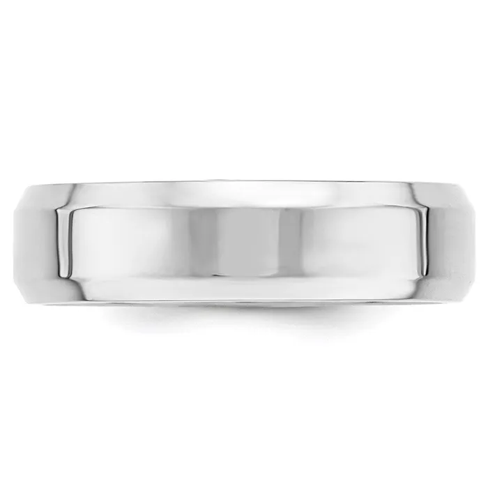 Solid 10K White Gold 6mm Bevel Edge Comfort Fit MensWomens Wedding Band Ring Size 65 Goldia Rings Solid 10K White Gold 6mm Bevel Edge Comfort Fit MensWomens Wedding Band Ring Size 65 Goldia Rings