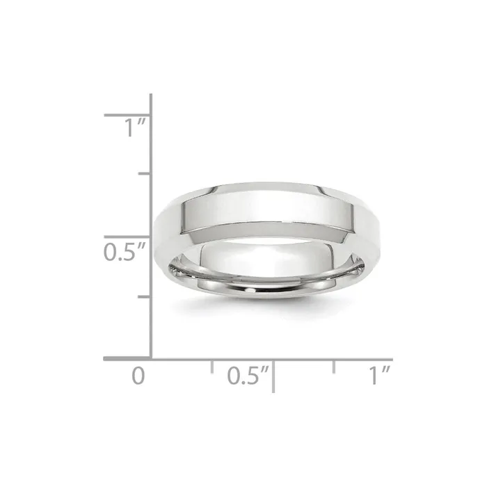 Solid 10K White Gold 6mm Bevel Edge Comfort Fit MensWomens Wedding Band Ring Size 65 Goldia Rings Solid 10K White Gold 6mm Bevel Edge Comfort Fit MensWomens Wedding Band Ring Size 65 Goldia Rings
