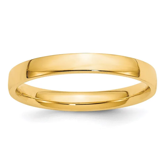 Solid 10K Yellow Gold 3mm Light Weight Comfort Fit MensWomens Wedding Band Ring Size 125 Goldia Rings Solid 10K Yellow Gold 3mm Light Weight Comfort Fit MensWomens Wedding Band Ring Size 125 Goldia Rings