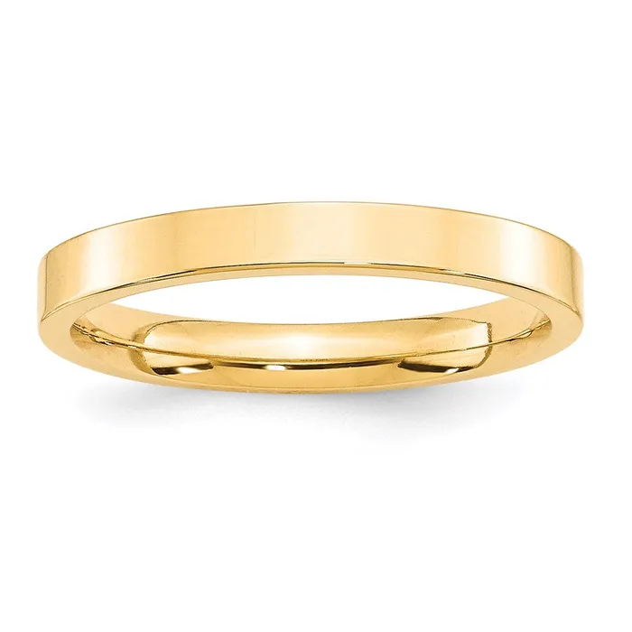 Solid 10K Yellow Gold 3mm Standard Flat Comfort Fit MensWomens Wedding Band Ring Size 135 Goldia Rings Solid 10K Yellow Gold 3mm Standard Flat Comfort Fit MensWomens Wedding Band Ring Size 135 Goldia Rings