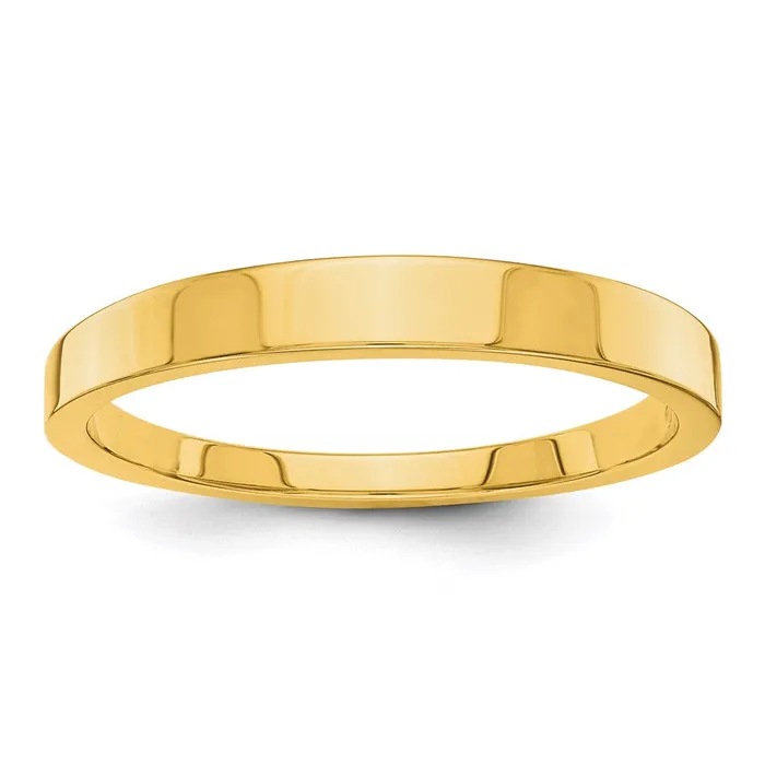 Solid 10K Yellow Gold 3mm Tapered Polished MensWomens Wedding Band Ring Size 75 Goldia Rings Solid 10K Yellow Gold 3mm Tapered Polished MensWomens Wedding Band Ring Size 75 Goldia Rings