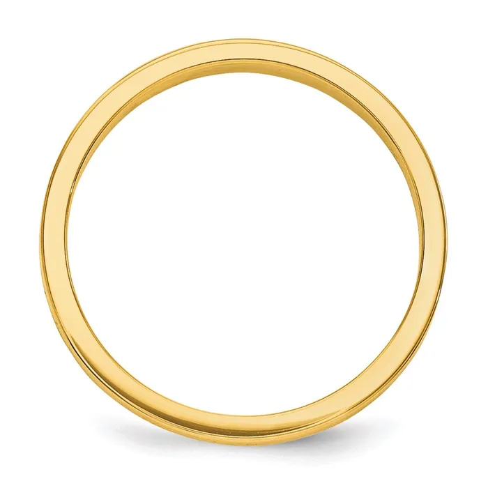 Solid 10K Yellow Gold 3mm Tapered Polished MensWomens Wedding Band Ring Size 75 Goldia Rings Solid 10K Yellow Gold 3mm Tapered Polished MensWomens Wedding Band Ring Size 75 Goldia Rings