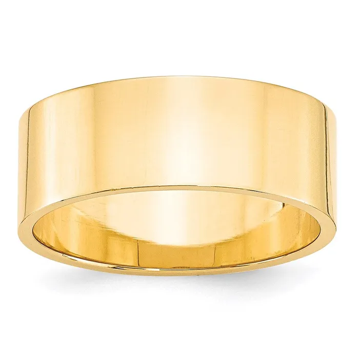 Solid 10K Yellow Gold 8mm Light Weight Flat MensWomens Wedding Band Ring Size 12 Goldia Rings Solid 10K Yellow Gold 8mm Light Weight Flat MensWomens Wedding Band Ring Size 12 Goldia Rings